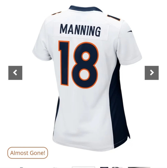 Nike Peyton Manning #18 Denver Broncos  Women's Game Jersey - White Size Small - Picture 3 of 12